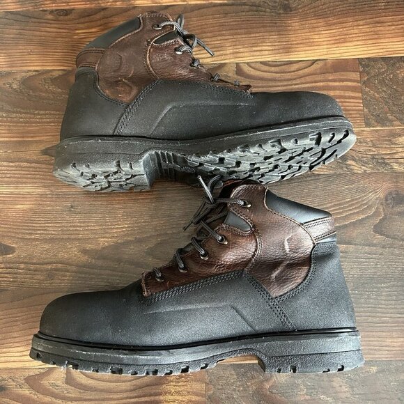 Timberland PRO Men's Steel Toe Work Boots Size 13 W Black Brown Waterproof GUC - Picture 15 of 16